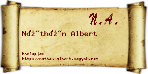 Náthán Albert névjegykártya