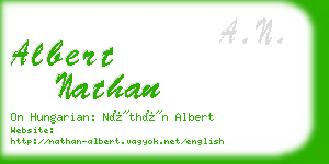 albert nathan business card